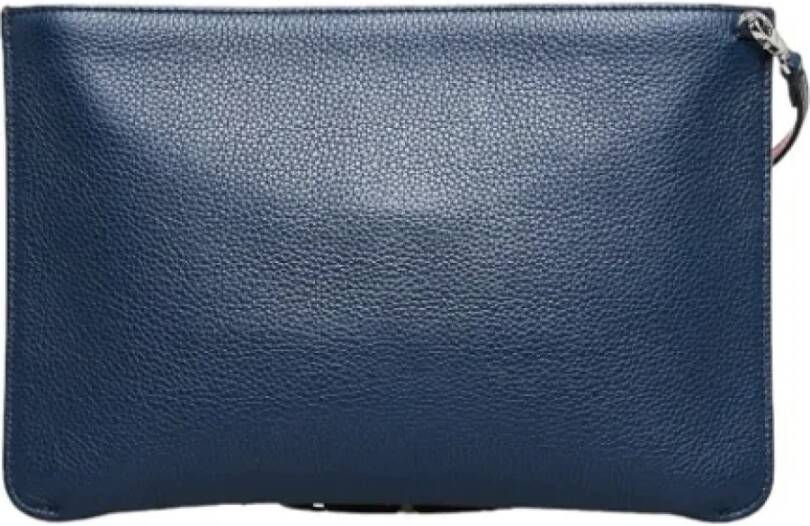 Christian Louboutin Pre-owned Leather clutches Blauw Dames