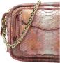 Claris Virot Python Oxide Bordeaux Schoudertas Rood Dames - Thumbnail 2