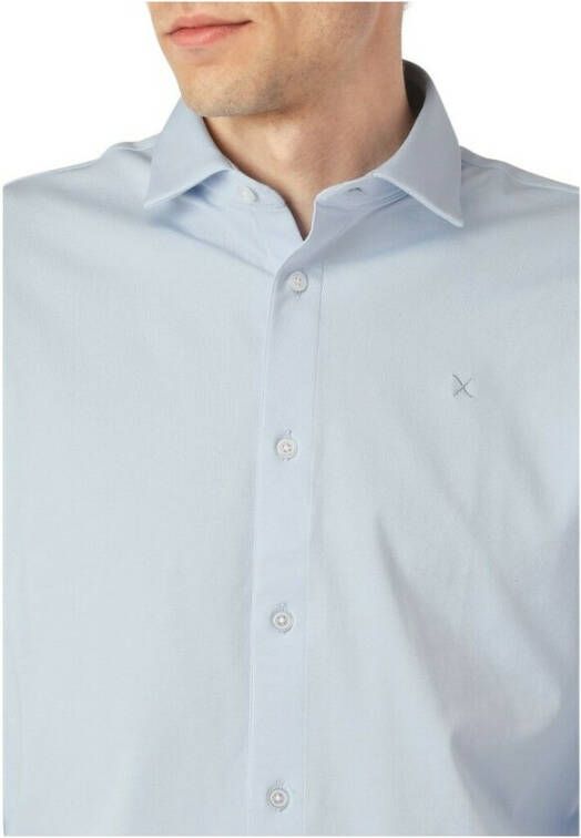 Clean Cut Overhemd Formal Stretch Shirt Blauw Heren
