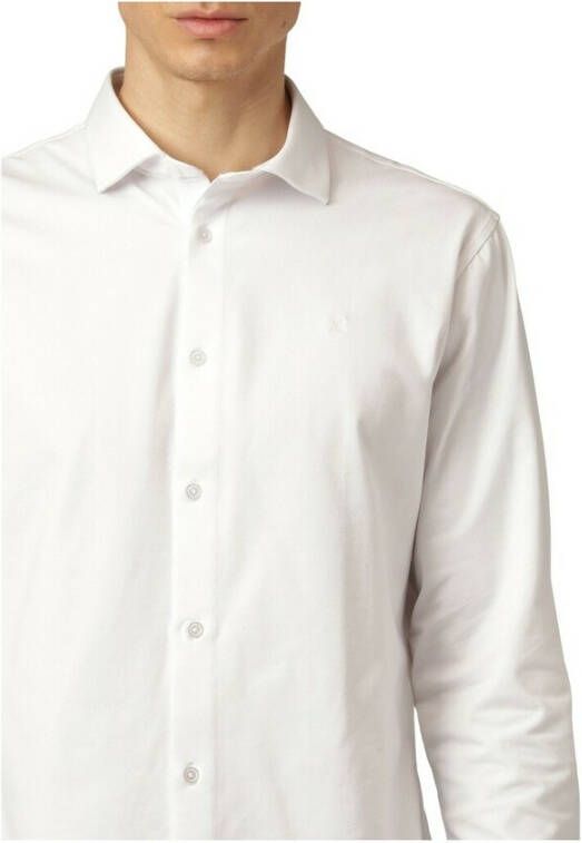 Clean Cut Overhemd- Formal Stretch Shirt Wit Heren