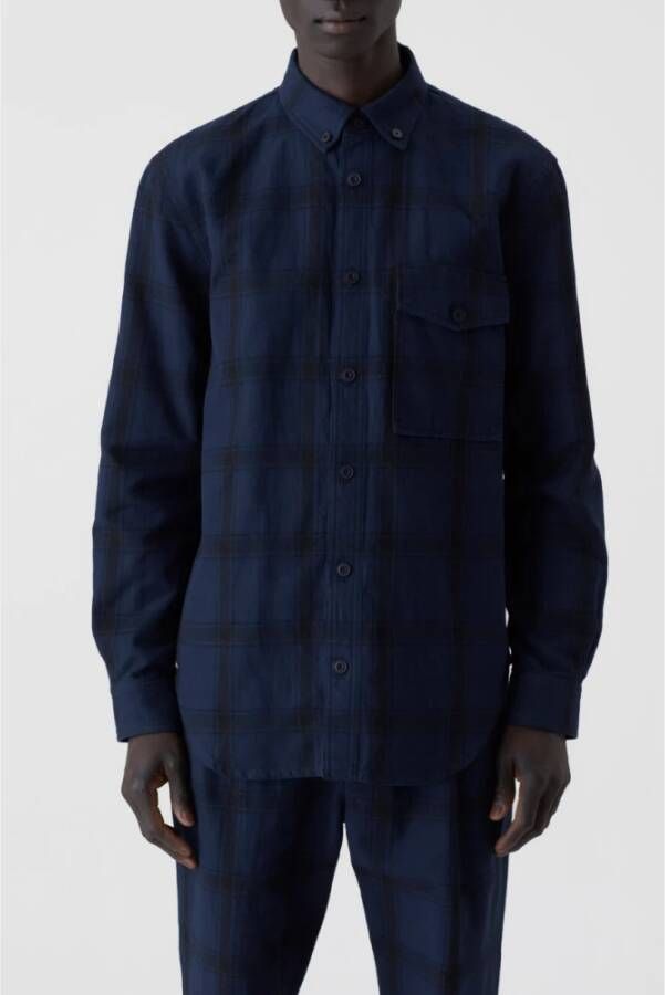 closed Casual overhemd Blauw Heren