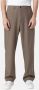 Closed Loszittende broek met micro ruitpatroon. Zij- en achterzakken met knoopsluiting. Beige Heren - Thumbnail 1