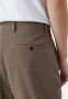 Closed Loszittende broek met micro ruitpatroon. Zij- en achterzakken met knoopsluiting. Beige Heren - Thumbnail 4