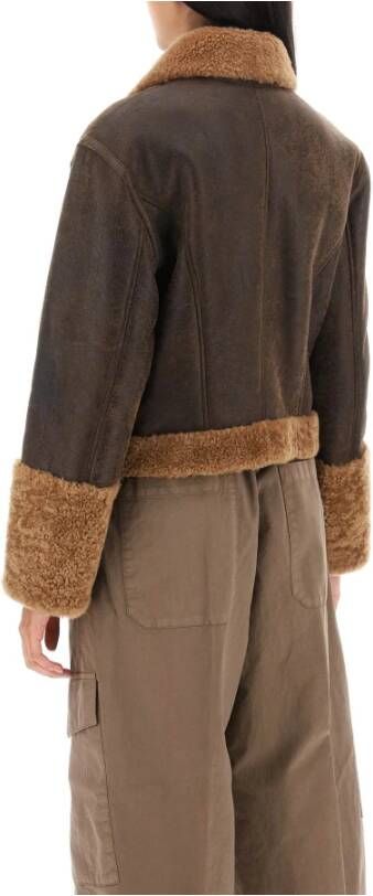 Closed Shearling Cropped Jas Brown Dames