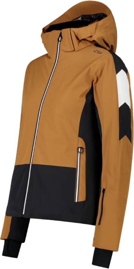 CMP Ski-jas met 4-way stretch en weerbescherming Beige Dames