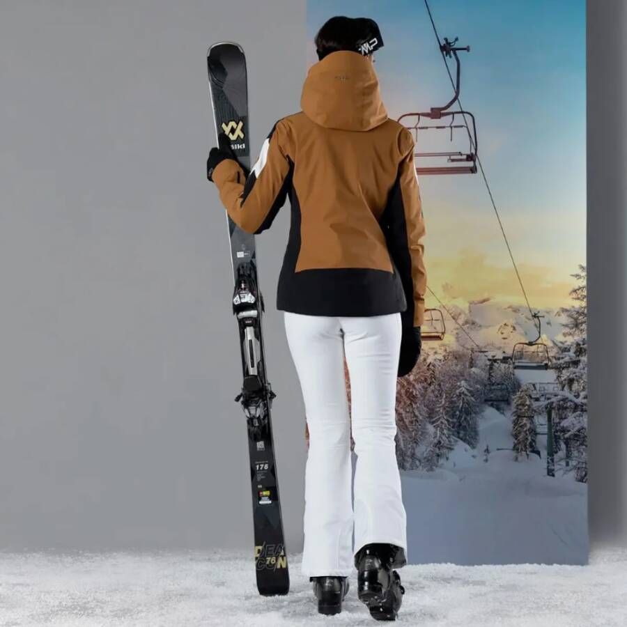 CMP Ski-jas met 4-way stretch en weerbescherming Beige Dames