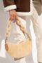 Coach Pochettes Shearling Mira Shoulder Bag With Chain in beige - Thumbnail 4