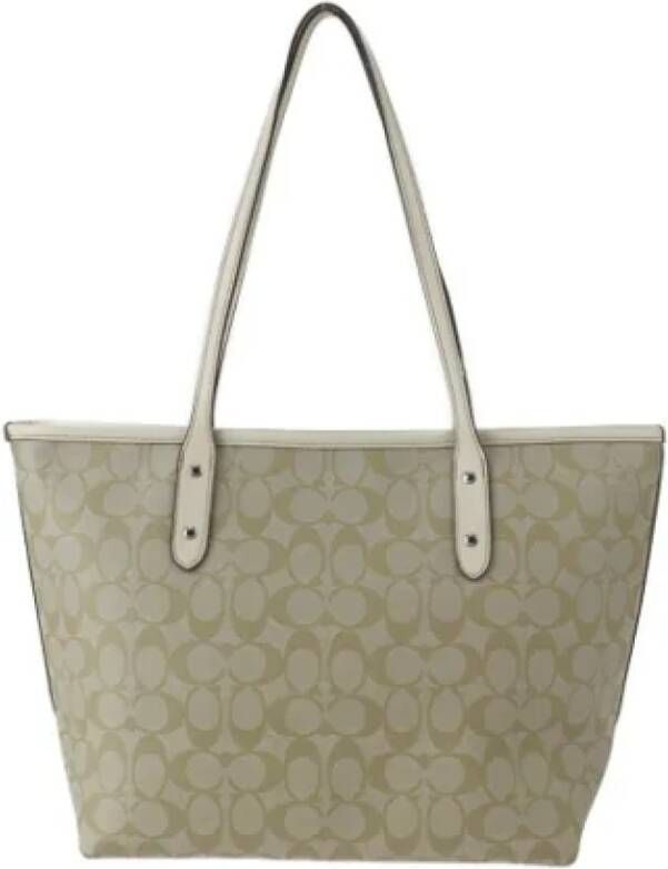 Coach Pre-owned Canvas shoulder-bags Beige Dames