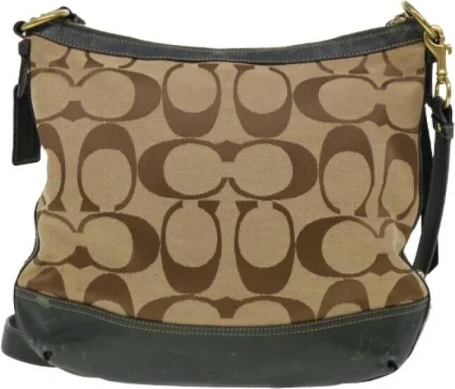 Coach Pre-owned Canvas shoulder-bags Beige Dames