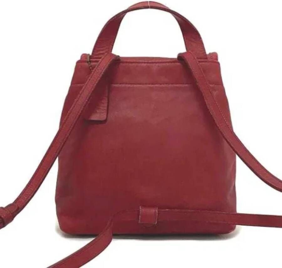 Coach Pre-owned Leather backpacks Rood Dames