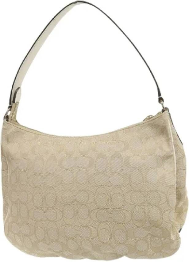 Coach Pre-owned Canvas handbags Beige Dames