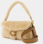 Coach Pochettes Leather Covered C Closure Shearling Pillow Tabby 2 in beige - Thumbnail 2