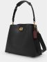 Coach Shoppers Polished Pebble Leather Willow Shoulder Bag in zwart - Thumbnail 6