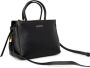 Coccinelle Elegante Zwarte Leren Handtas met Veelzijdige Banden Black Dames - Thumbnail 9