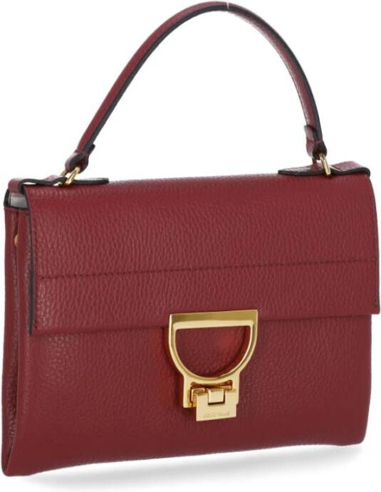 Coccinelle Rode Leren Handtas met Verstelbare Schouderband Red Dames