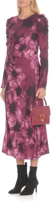 Coccinelle Rode Leren Tas met Handvat en Schouderband Red Dames