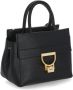 Coccinelle Elegante Zwarte Leren Handtas met Veelzijdige Banden Black Dames - Thumbnail 11