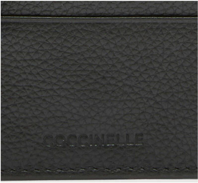 Coccinelle Compacte Leren Kaarthouder met Kwastje Zwart Dames