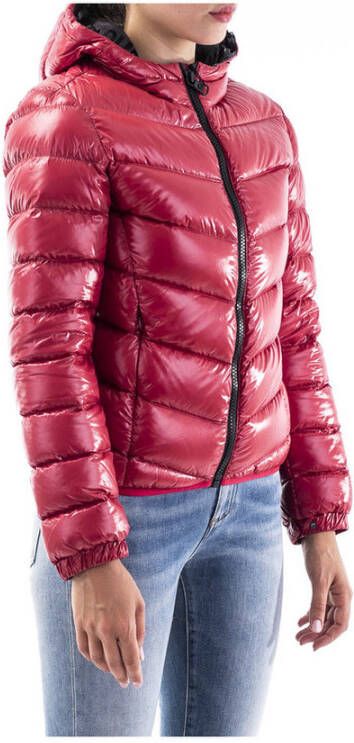 Colmar Rood Glossy Hooded Puffer Jacket Rood Dames