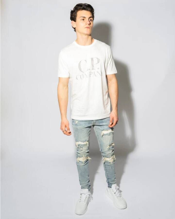C.P. Company T-Shirt Klassieke Stijl White Heren - Foto 4