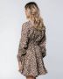 Colourful Rebel jurk Minon Leopard Mini Dress met dierenprint en ceintuur zand - Thumbnail 8