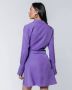 Colourful Rebel overslagjurk Hette Uni Wrap Mini Dress met ceintuur paars - Thumbnail 8