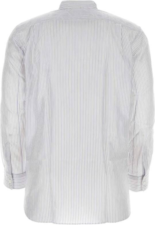 Comme des Garçons Stijlvolle Geborduurde Cupro Shirt Wit Heren