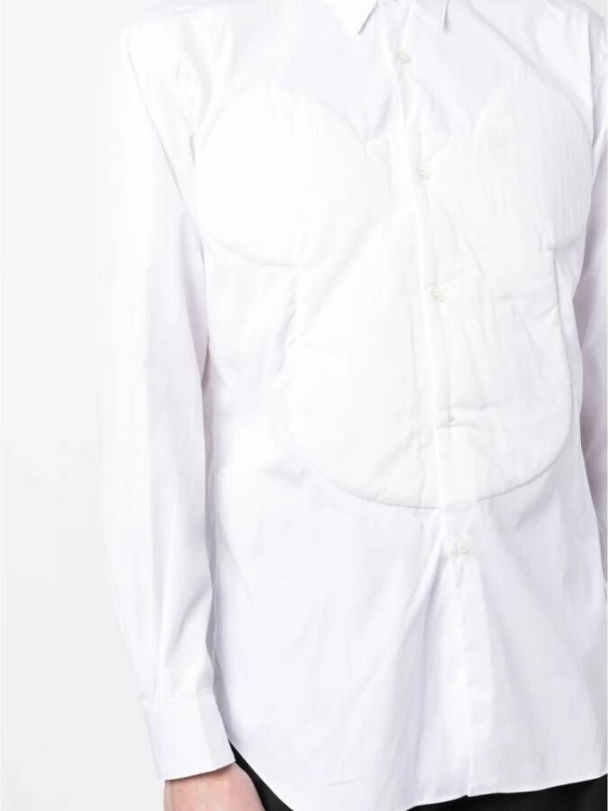 Comme des Garçons Geweven Gewatteerd Overhemd voor de Moderne Man Wit Heren