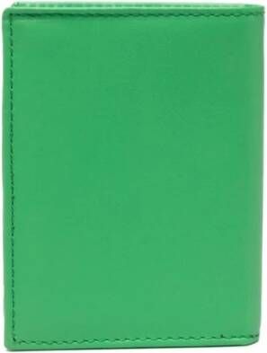 Comme des Garçons Groene Kalfsleren Bi-Fold Portemonnee Groen Heren