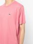 Comme des Garçons Logo-Patch Katoenen T-Shirt met Asymmetrische Zoom Roze Heren - Thumbnail 2