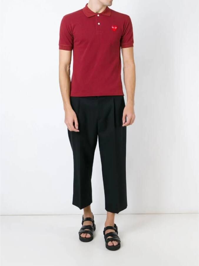 Comme des Garçons Play Poloshirt Rood Heren