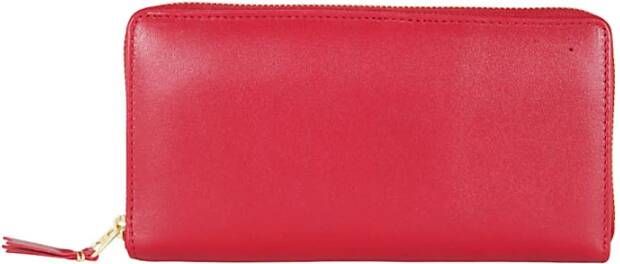 Comme des Garçons Rode Leren Line Portemonnee Rood Heren