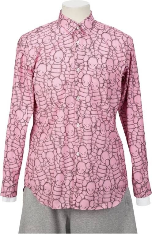 Comme des Garçons Roze geometrisch print overhemd Roze Heren
