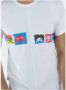 Comme des Garçons Asymmetrisch Border T-Shirt met Pixel Print White Heren - Thumbnail 4