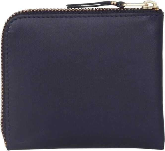 Comme des Garçons Stijlvolle leren portemonnee met ritssluiting Blauw Heren