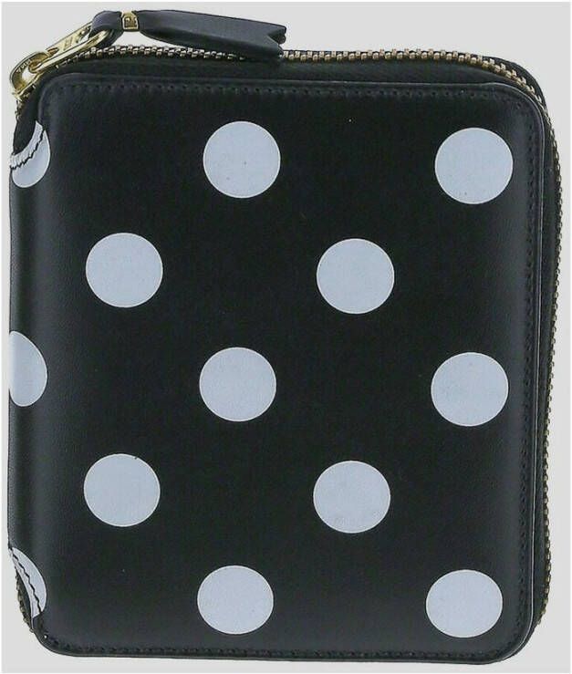 Comme des Garçons Polka Dot Rits Portemonnee Zwart Unisex