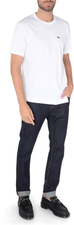Comme des Garçons Asymmetrisch T-shirt uit de Comme Des Garcons Shirt X Lacoste Collectie Asymmetrisch T-shirt van Lacoste samenwerking Black Gray White Heren