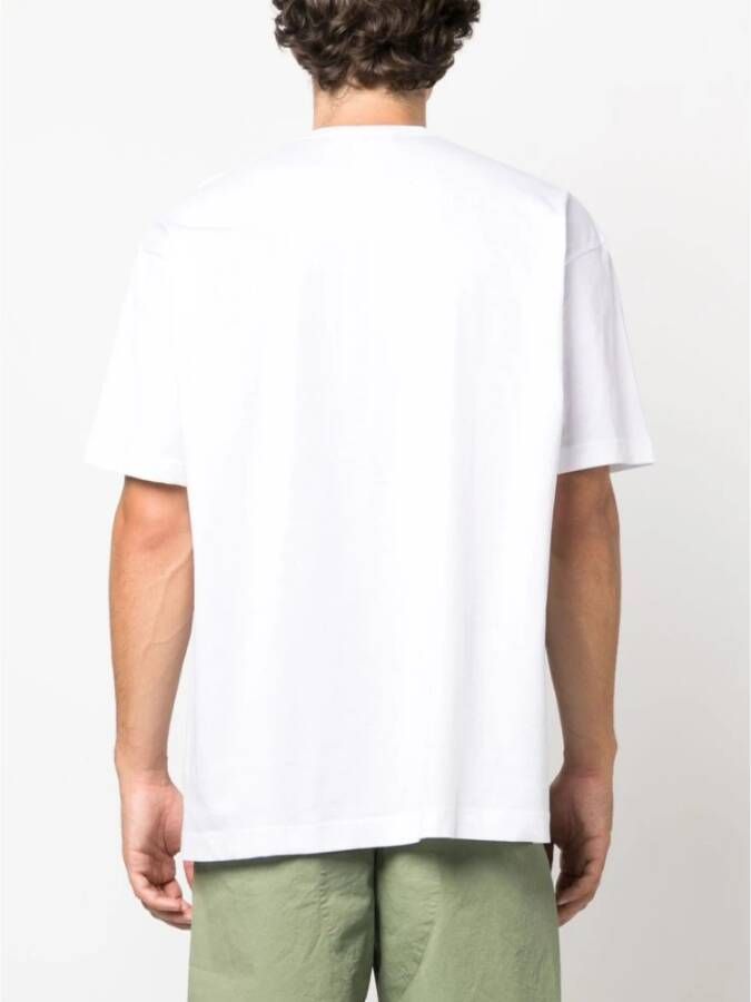 Comme des Garçons Witte Logo Print T-shirt White Heren
