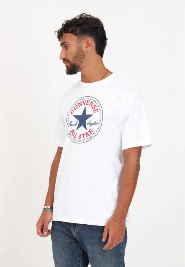 Converse Witte T-shirts en Polos voor Heren Wit Heren