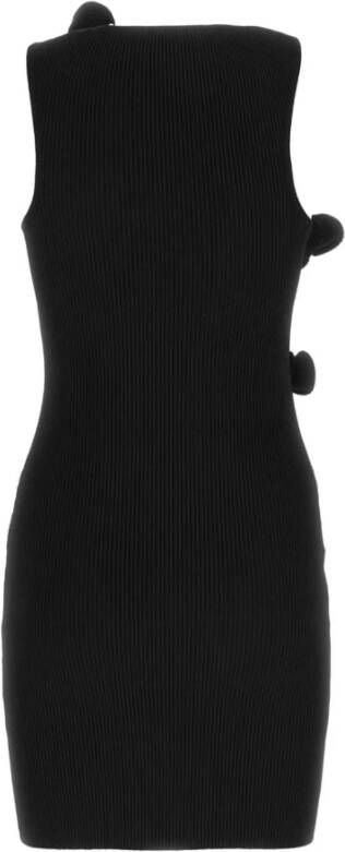 Coperni Zwarte stretch viscose mix mini -jurk Zwart Dames