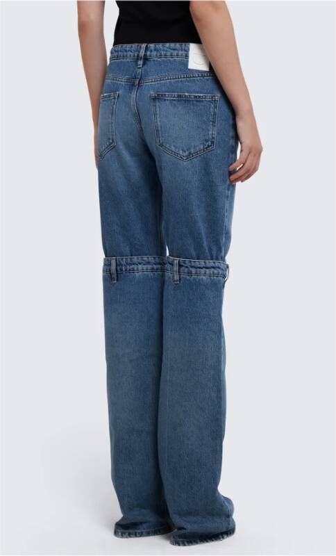Coperni Stijlvolle Open Knee Denim Jeans Blue Dames