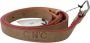 Costume National Beige Leather Silver Logo Buckle Waist Belt Beige Unisex - Thumbnail 2