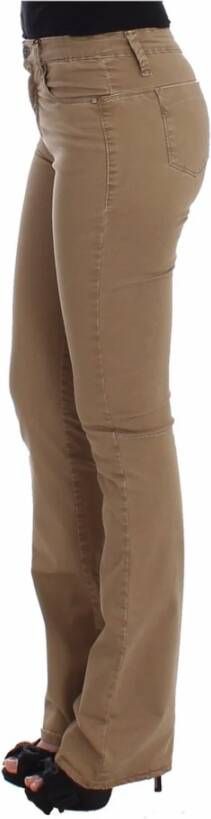 Costume National Beige Straight Leg Jeans Nieuw met Labels Beige Dames