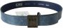 Costume National Blauw Leren Logo Gesp Riem Blue Dames - Thumbnail 2