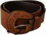 Costume National Elegante Bruine Leren Riem Mode Brown Unisex - Thumbnail 2