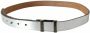 Costume National Brown Metallic Silver Leather Belt Grijs - Thumbnail 2