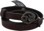 Costume National Elegante bruin leren riem met rustieke hardware Brown Dames - Thumbnail 2