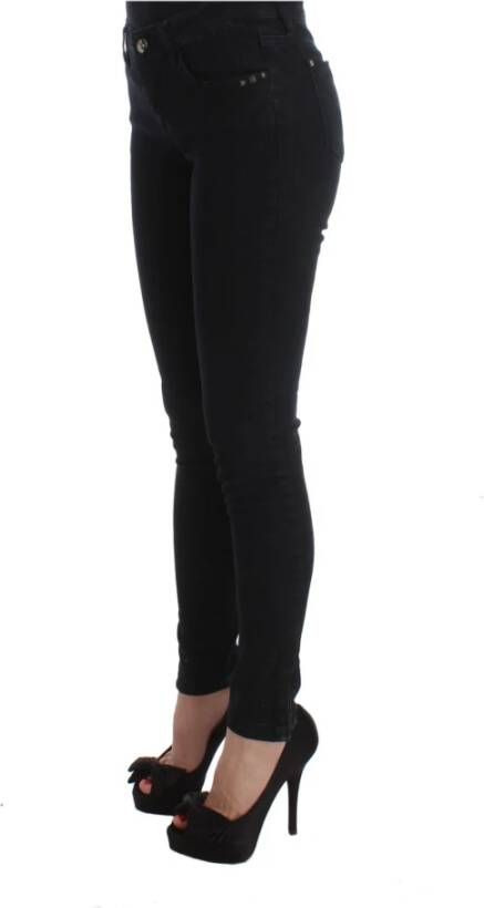 Costume National Black Cotton Slim Fit Denim Jeans Zwart Dames