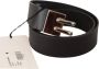 Costume National Black Leather Silver Buckle Waist Belt Zwart Dames - Thumbnail 2