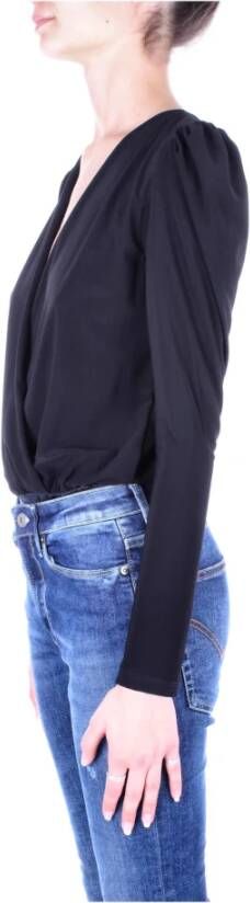 Costume National Zwarte blouse met clip sluiting Zwart Dames